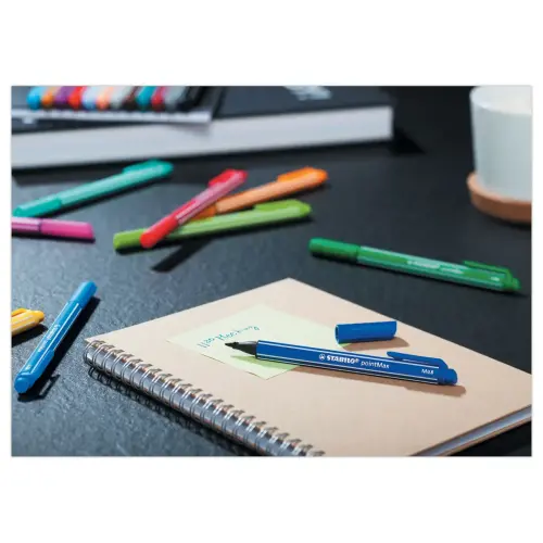 15 Stylos-feutres pointMax - Pointe moyenne - Encre eau - Coloris assorti - Stabilo photo du produit