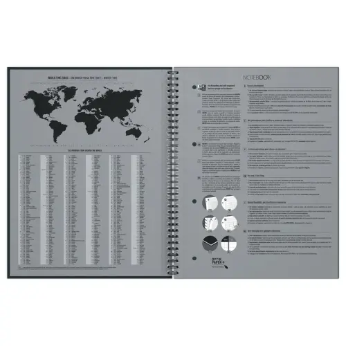 4 Cahier spirale Notebook A4+, 160p, 5x5, Oxford international P&eacute;trole photo du produit