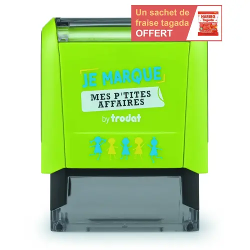 Tampon Je marque mes p'tites affaires Typo Trodat photo du produit