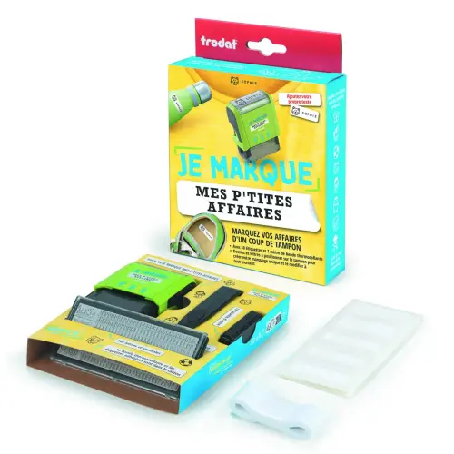 Tampon Je marque mes p'tites affaires Typo Trodat photo du produit