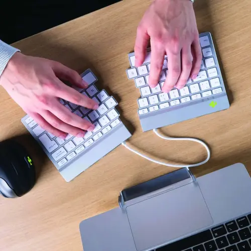 Clavier ergonomique Split Break blanc photo du produit