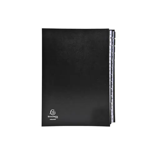 Trieur rigide Ordonator avec cavaliers plastiques alphab&eacute;tique 26 compartiments de A &agrave; Z - Noir - EXACOMPTA photo du produit