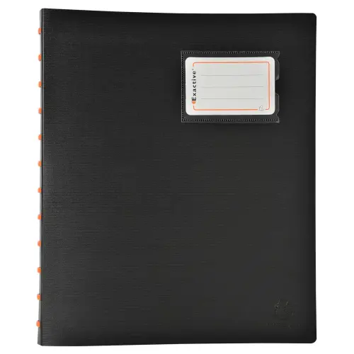 Protège-documents à anneaux avec pochettes détachables - 60 vues Exactive - A4 - Noir - Exacompta photo du produit