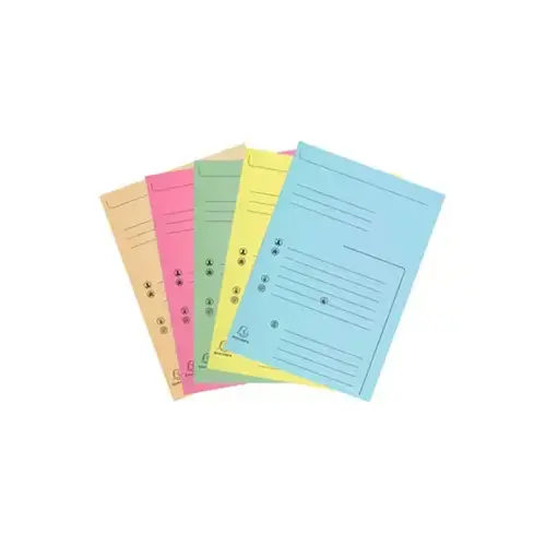 Paquet de 25 chemises 2 rabats SUPER 210 Contact - 24x32cm - Couleurs assorties - EXACOMPTA photo du produit