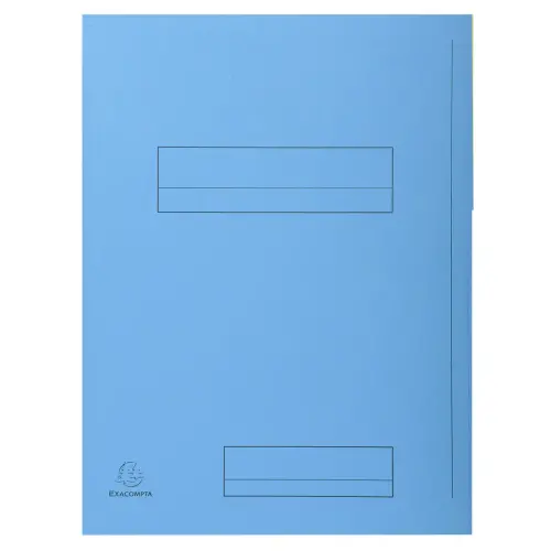 Paquet de 50 chemises imprim&eacute;es 2 rabats SUPER 210 - 24x32cm - Bleu clair - EXACOMPTA photo du produit