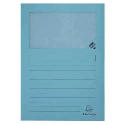 Paquet de 25 chemises &agrave; fen&ecirc;tre Forever&reg; 120g/m&sup2; - 22x31cm - Bleu clair - EXACOMPTA photo du produit