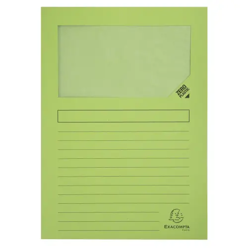 Paquet de 25 chemises &agrave; fen&ecirc;tre Forever&reg; 120 g/m&sup2; - 22 x 31 cm - Vert Pr&eacute; - Exacompta photo du produit
