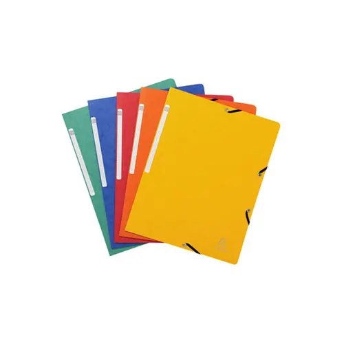 Chemise à élastique sans rabat carte lustrée 355gm² - A4 - Couleurs assorties - EXACOMPTA photo du produit