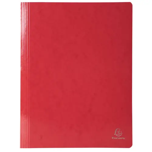 Chemise &agrave; lamelle carte lustr&eacute;e pellicul&eacute;e 355gm&sup2; Iderama - A4 - Rouge - EXACOMPTA photo du produit