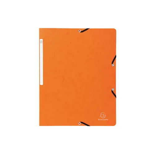 Chemise à élastique sans rabat carte lustrée 355gm² - A4 - Orange - EXACOMPTA photo du produit