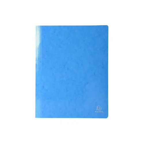 Chemise à lamelle carte lustrée pelliculée 355gm² Iderama - A4 - Bleu clair - EXACOMPTA photo du produit