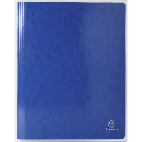 Chemise &agrave; lamelle carte lustr&eacute;e pellicul&eacute;e 355gm&sup2; Iderama - A4 - Bleu fonc&eacute; - EXACOMPTA photo du produit