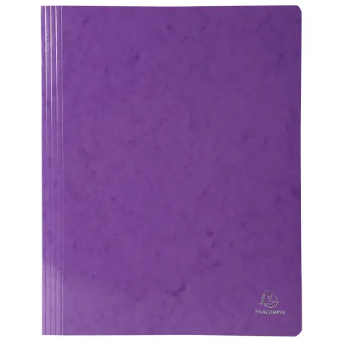 Chemise &agrave; lamelle carte lustr&eacute;e pellicul&eacute;e 355gm&sup2; Iderama - A4 - Violet - EXACOMPTA photo du produit