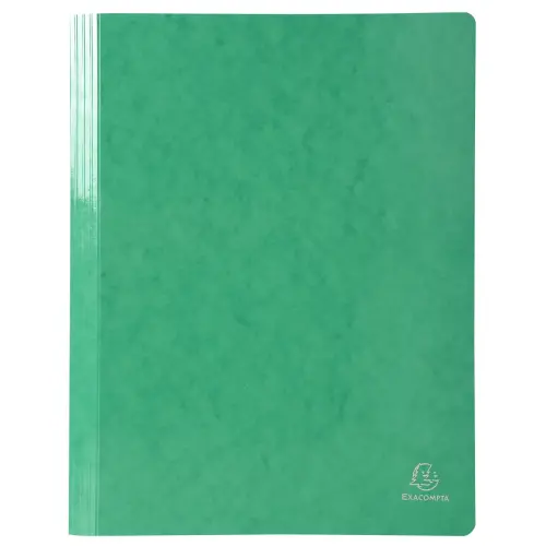 Chemise &agrave; lamelle carte lustr&eacute;e pellicul&eacute;e 355gm&sup2; Iderama - A4 - Vert fonc&eacute; - EXACOMPTA photo du produit