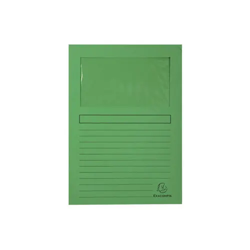 Paquet de 100 chemises à fenetre Forever® - 22x31cm - Vert vif - EXACOMPTA photo du produit