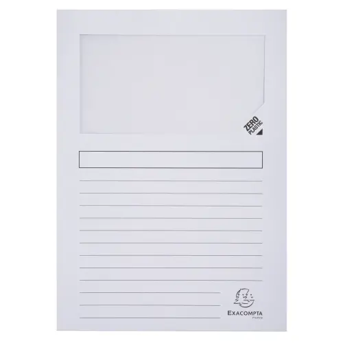 Paquet de 100 chemises à fenetre Forever® - 22 x 31 cm - Blanc - Exacompta photo du produit