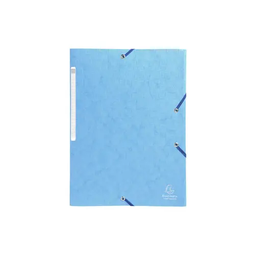 Chemises à élastiques carte lustrée 3 rabats monobloc - Turquoise - EXACOMPTA photo du produit