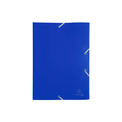 Chemise à élastique 3 rabats Polypropylène 4/10e Opaque Eco - A4 - Bleu - EXACOMPTA photo du produit