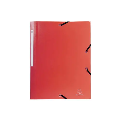 Chemise à élastique 3 rabats Polypropylène 5/10e Opaque - A4 - Rouge - EXACOMPTA photo du produit