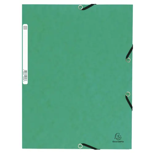 Chemise à élastique 3 rabats carte lustrée 355gm² - A4 - Vert - EXACOMPTA photo du produit