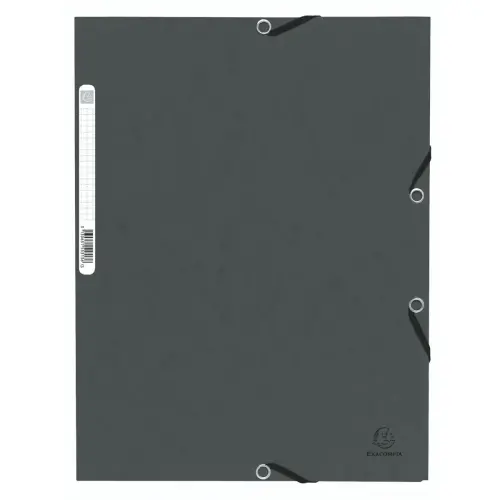 Chemise à élastique 3 rabats carte lustrée 355gm² - A4 - Gris - EXACOMPTA photo du produit