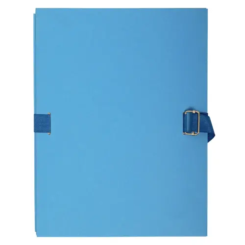 Chemise dos extensible papier 24 x 32 cm - filmée par 5 - Bleu clair - Exacompta photo du produit
