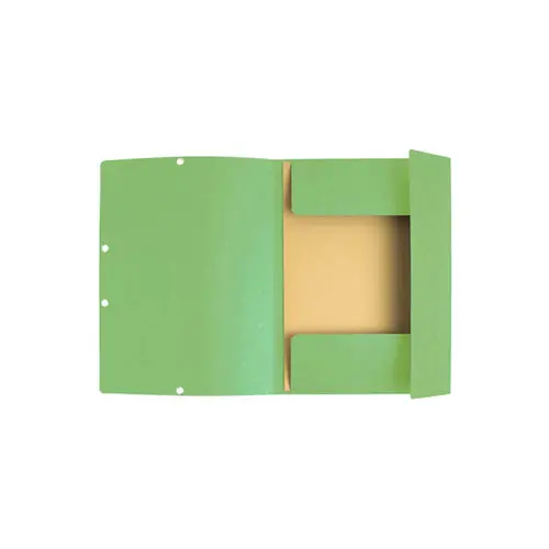 Chemise 3 rabats à élastiques carte lustrée 400g/m2 - A4 - Tilleul - EXACOMPTA photo du produit