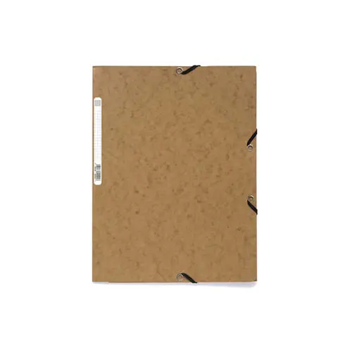 Chemise 3 rabats à élastiques carte lustrée 400g/m2 - A4 - Tabac - EXACOMPTA photo du produit