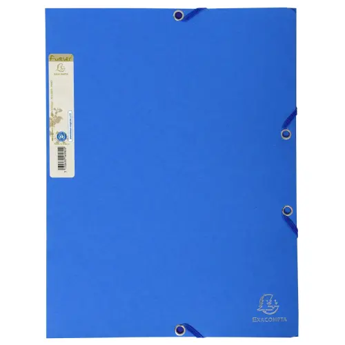 Chemise 3 rabats à élastique carte recyclée 380g/m2 Forever - A4 - Bleu clair - EXACOMPTA photo du produit