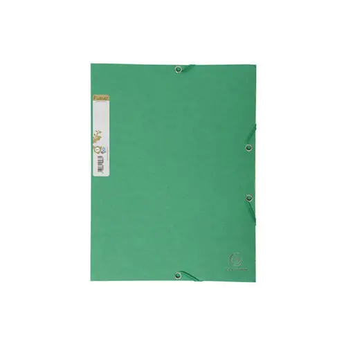 Chemise 3 rabats à élastique carte recyclée 380g/m2 Forever - A4 - Vert foncé - EXACOMPTA photo du produit