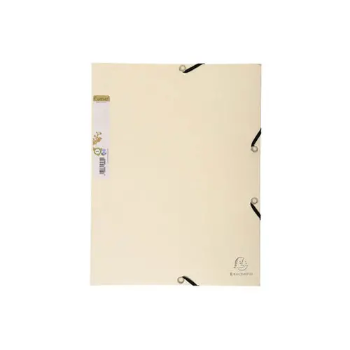 Chemise 3 rabats &agrave; &eacute;lastique carte recycl&eacute;e 380g/m2 Forever - A4 - Sable - EXACOMPTA photo du produit