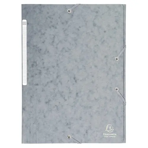 Chemise à élastiques Maxi capacity carte lustrée 425gm² - A4 - Gris - EXACOMPTA photo du produit