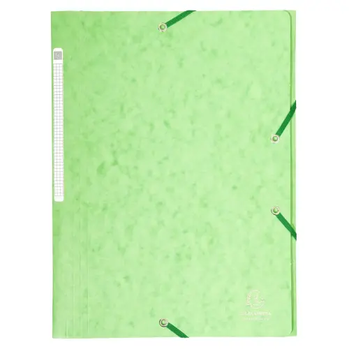 Chemise à élastiques Maxi capacity carte lustrée 425gm² - A4 - Tilleul - EXACOMPTA photo du produit