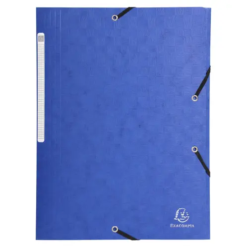 Chemises &agrave; &eacute;lastiques carte lustr&eacute;e 3 rabats monobloc - Couleurs assorties - EXACOMPTA photo du produit