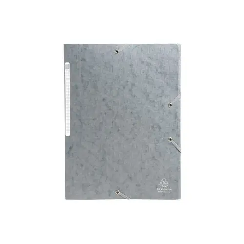 Chemises à élastiques carte lustrée 3 rabats monobloc - Gris - EXACOMPTA photo du produit