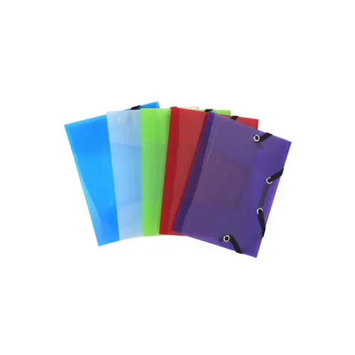 Chemise à élastique 3 rabats Polypro Crystal Colour - format pocket 12x16cm - Couleurs assorties - EXACOMPTA photo du produit