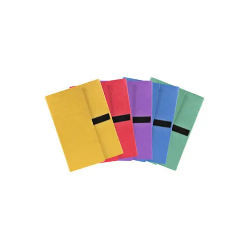 Chemise extensible 3 rabats carte lustr&eacute;e sangle scratch - 24x32cm - Couleurs assorties - EXACOMPTA photo du produit