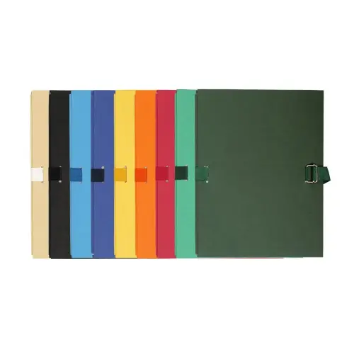 Chemise dos extensible papier 24x32cm - filmée par 5 - Couleurs assorties - EXACOMPTA photo du produit