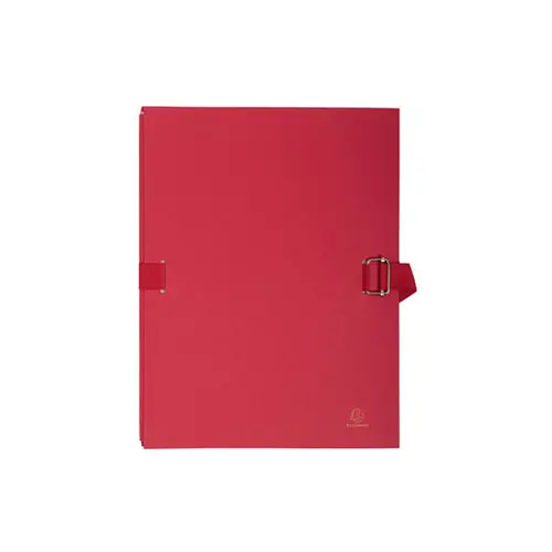 Chemise dos extensible avec rabat papier - 24x32cm - Rouge - EXACOMPTA photo du produit