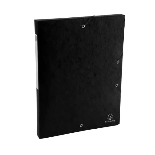 Boite de classement Exabox Dos 25mm Carte lustr&eacute;e Scotten - A4 - Noir - EXACOMPTA photo du produit
