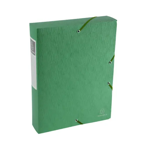 Boite de classement Exabox Dos 60mm Carte lustrée Scotten - A4 - Vert - EXACOMPTA photo du produit