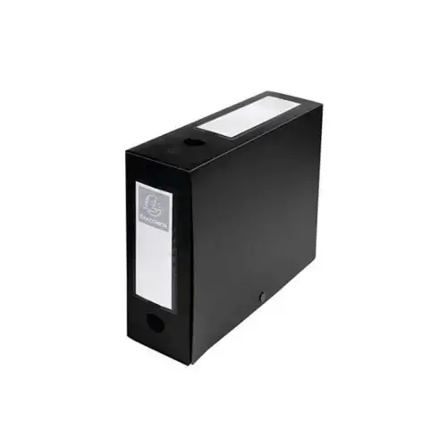 Boite de classement &agrave; pression Dos 100mm polypropyl&egrave;ne 7/10e Opaque - A4 - Noir - EXACOMPTA photo du produit