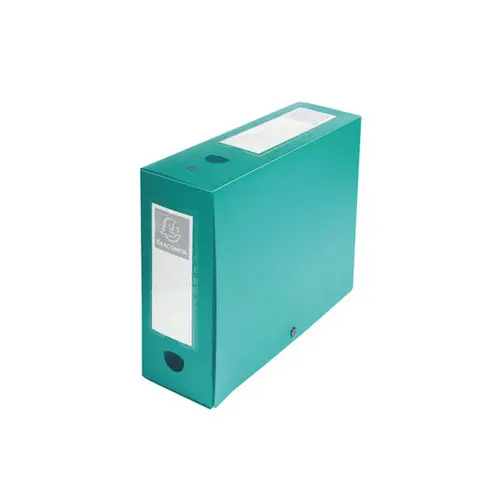 Boite de classement à pression Dos 100mm polypropylène 7/10e Opaque - A4 - Vert - EXACOMPTA photo du produit