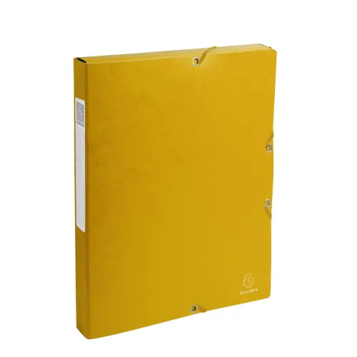 Boite de classement Exabox Dos 25mm Carte lustrée - A4 - Jaune - EXACOMPTA photo du produit