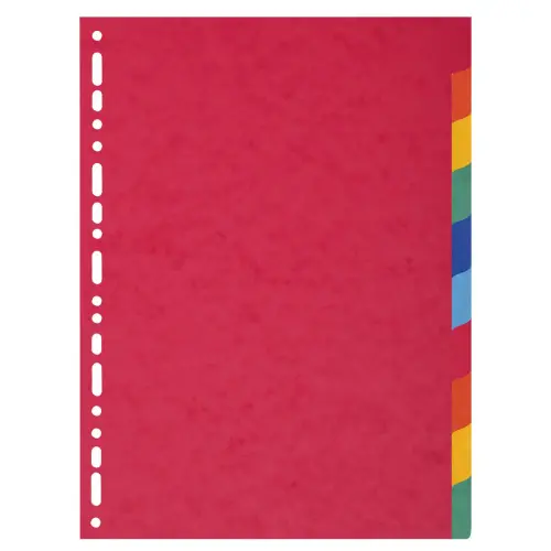 Intercalaires carte 220g 10 positions - A4 maxi - EXACOMPTA photo du produit