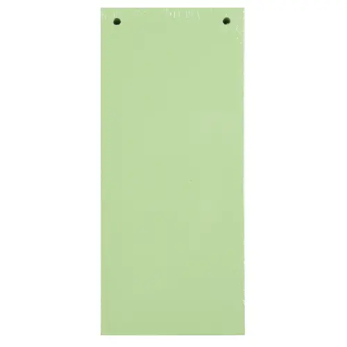 Paquet 100 fiches intercalaires horizontales unies perfor&eacute;es - 105x240mm - Vert - EXACOMPTA photo du produit