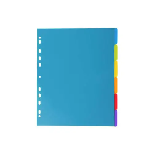 Intercalaires en polypropyl&egrave;ne 6 positions Campus - A4 Maxi - Translucide - EXACOMPTA photo du produit