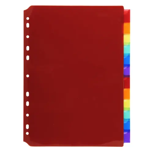 Intercalaires PP transparent couleurs avec porte étiquette A4 12 positions - EXACOMPTA photo du produit
