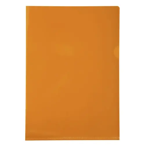 Etui carton de 100 pochettes coin PVC lisse haute résistance 13/100e - A4 - Orange - EXACOMPTA photo du produit