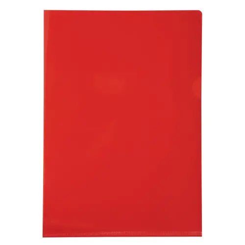 Etui carton de 100 pochettes coin PVC lisse haute résistance 13/100e - A4 - Rouge - EXACOMPTA photo du produit